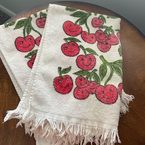 Vintage cherry hand towels